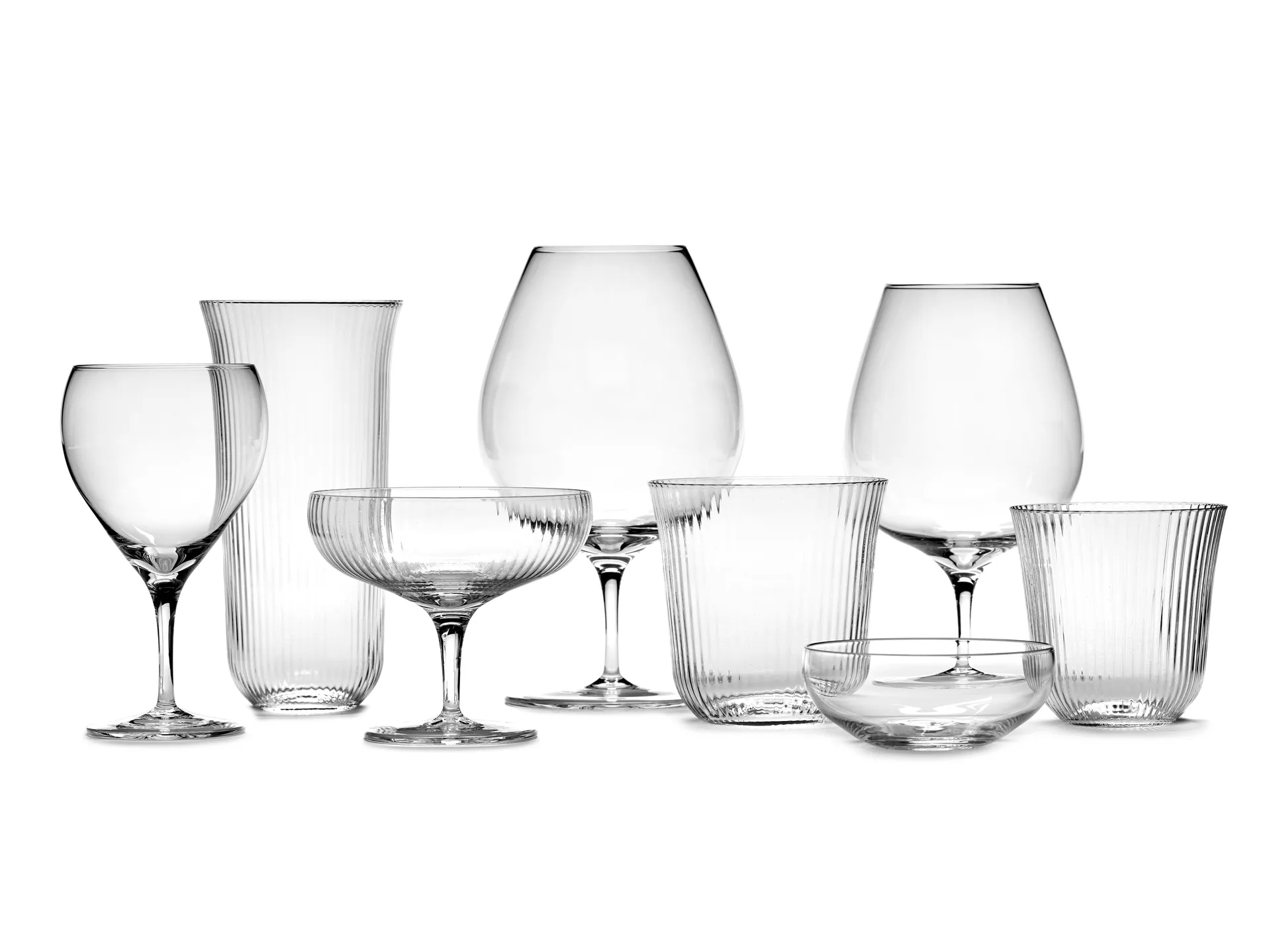 Inku champagneglass 20 cl, Clear  Serax