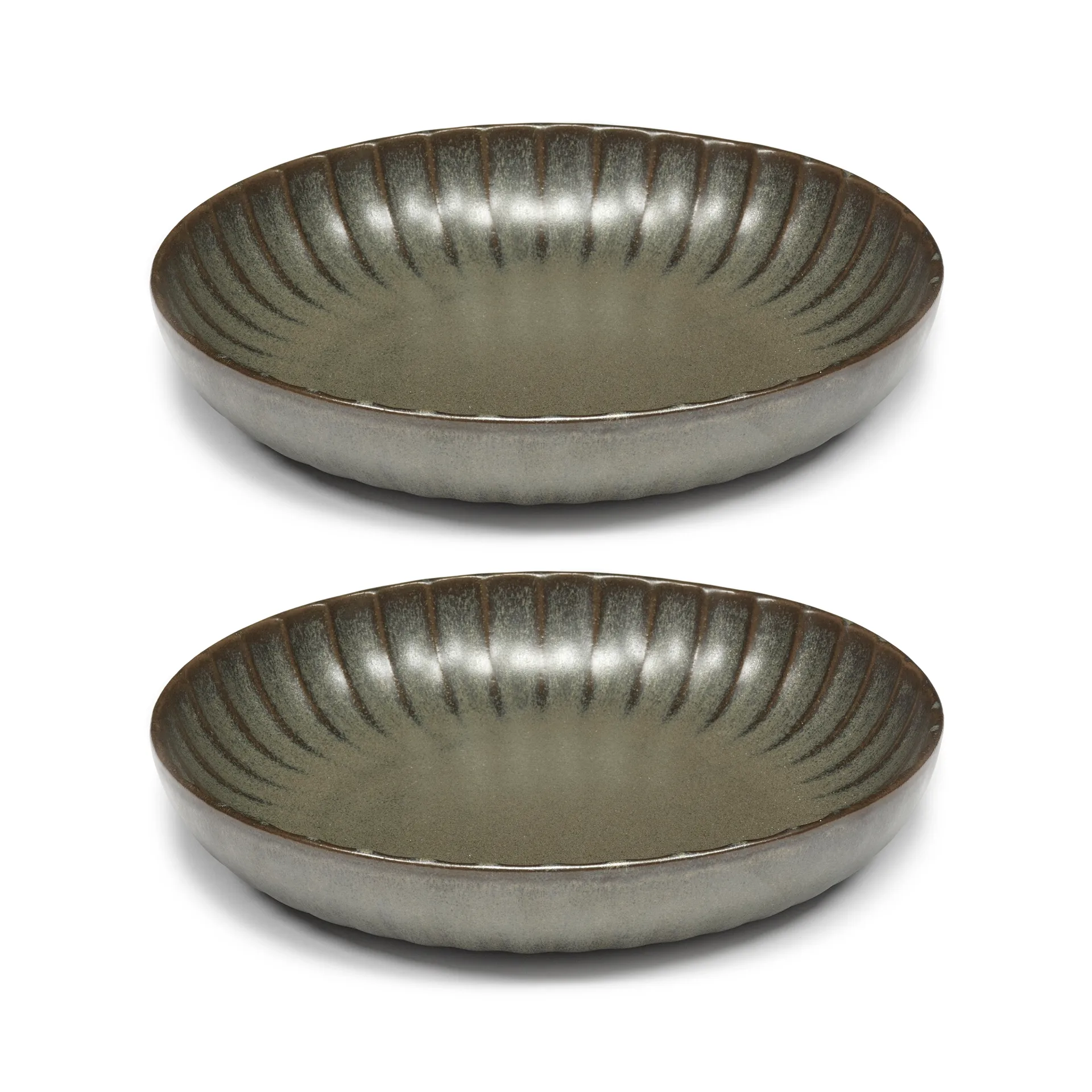 Inku high tallerken L Ø23 cm 2-pakn., Green Serax