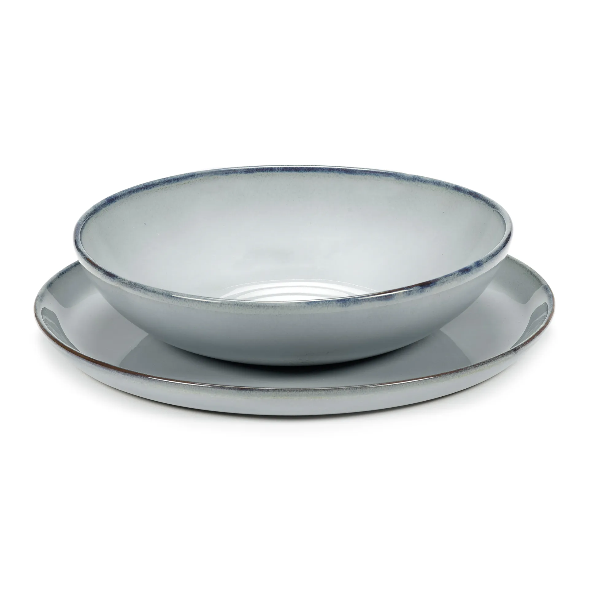 Pure Blue Glazed dyp tallerken Ø19,5 cm, Blå Serax