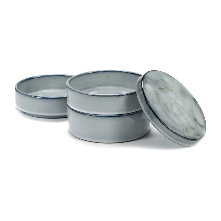 Pure skål 3 deler, kan stables, Ø14 cm, Blue Serax