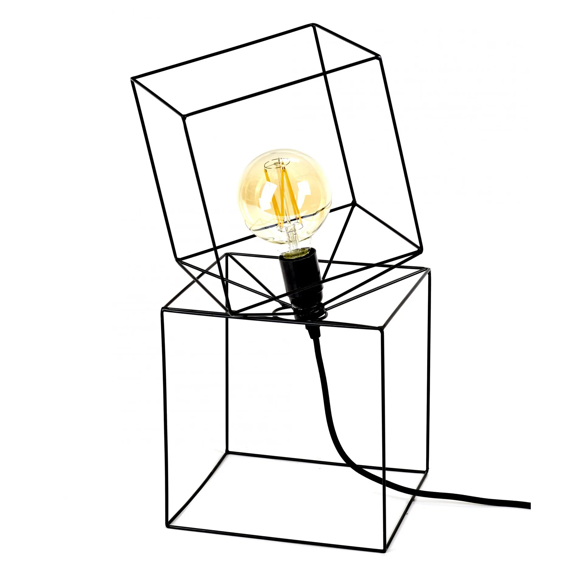 Trompe l'oeil bordlampe, Svart Serax