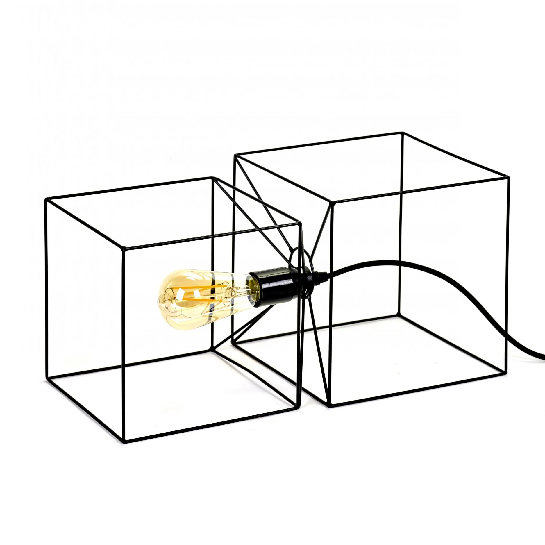 Trompe l'oeil bordlampe, Svart Serax