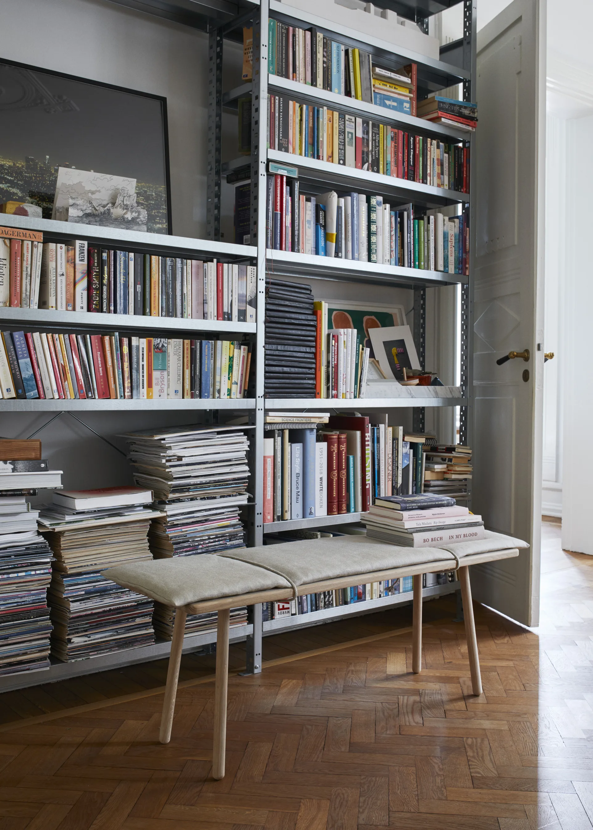 Georg linnedyne med rem til benk, Beige Skagerak