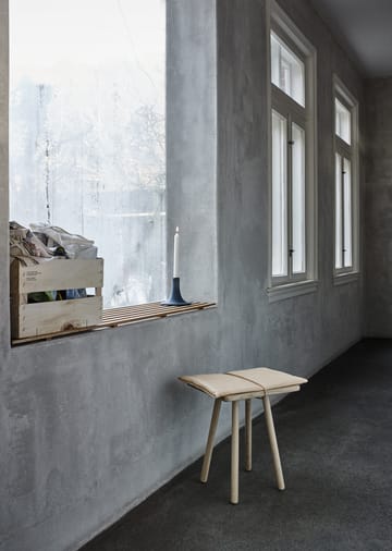 Georg lærpute med stropp til krakk/barstol - Beige-brun - Skagerak