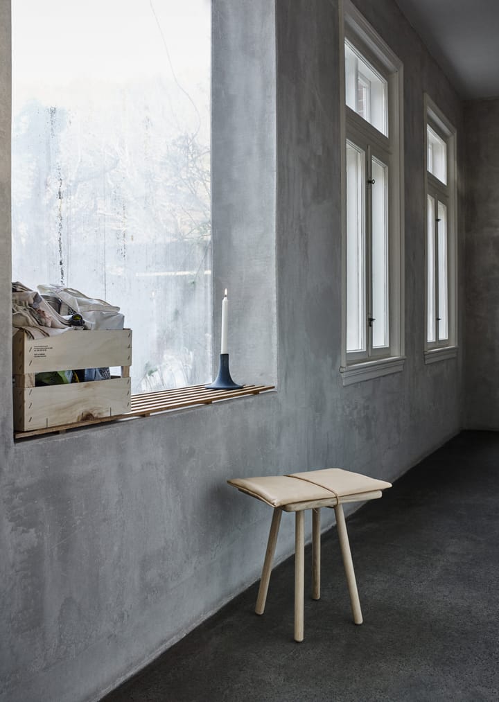 Georg lærpute med stropp til krakk/barstol, Beige-brun Skagerak