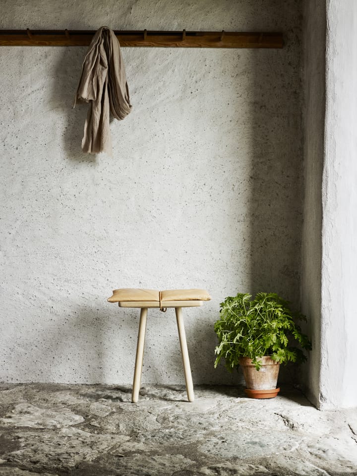 Georg lærpute med stropp til krakk/barstol, Beige-brun Skagerak