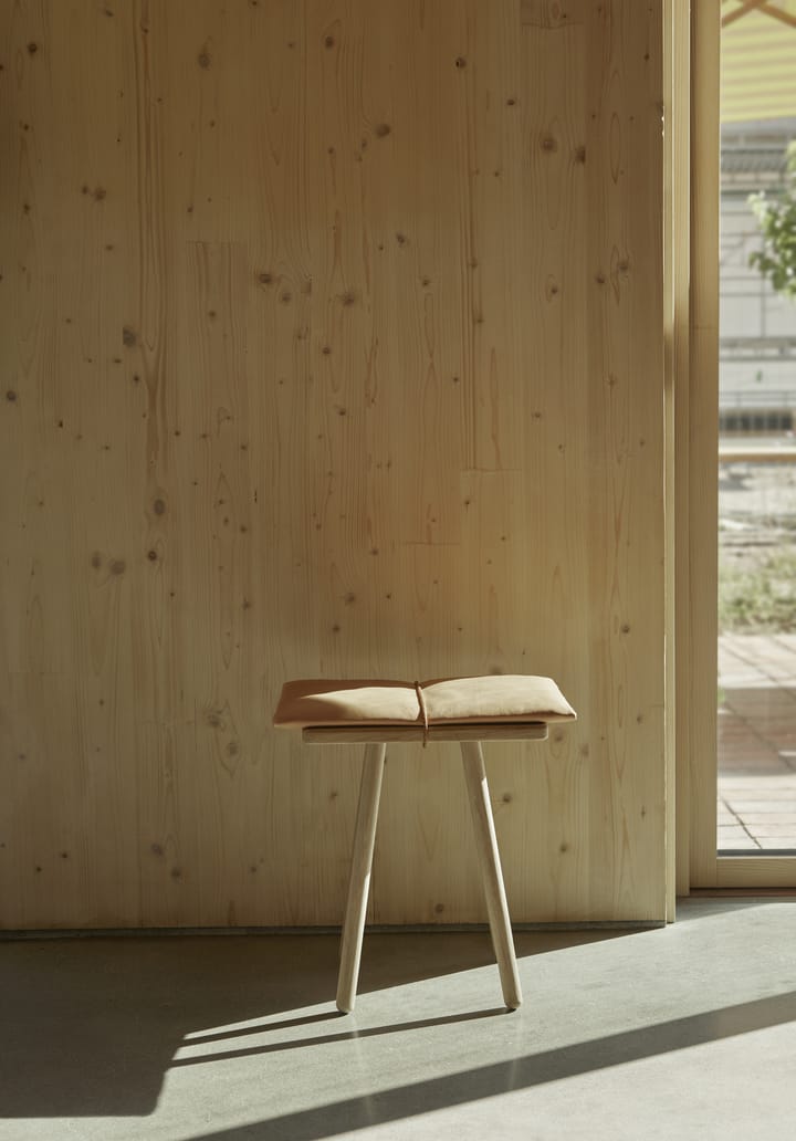 Georg lærpute med stropp til krakk/barstol, Beige-brun Skagerak