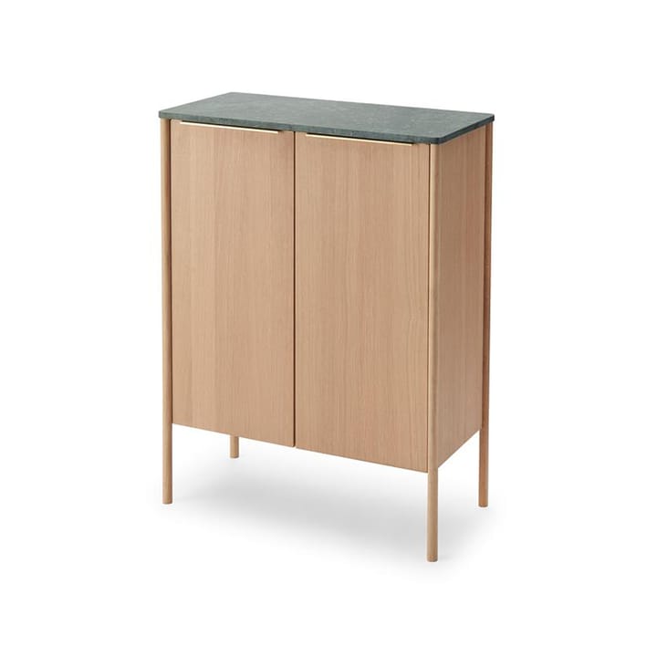 Jut High skap - Oak oljet-Green marmor-messing - Skagerak