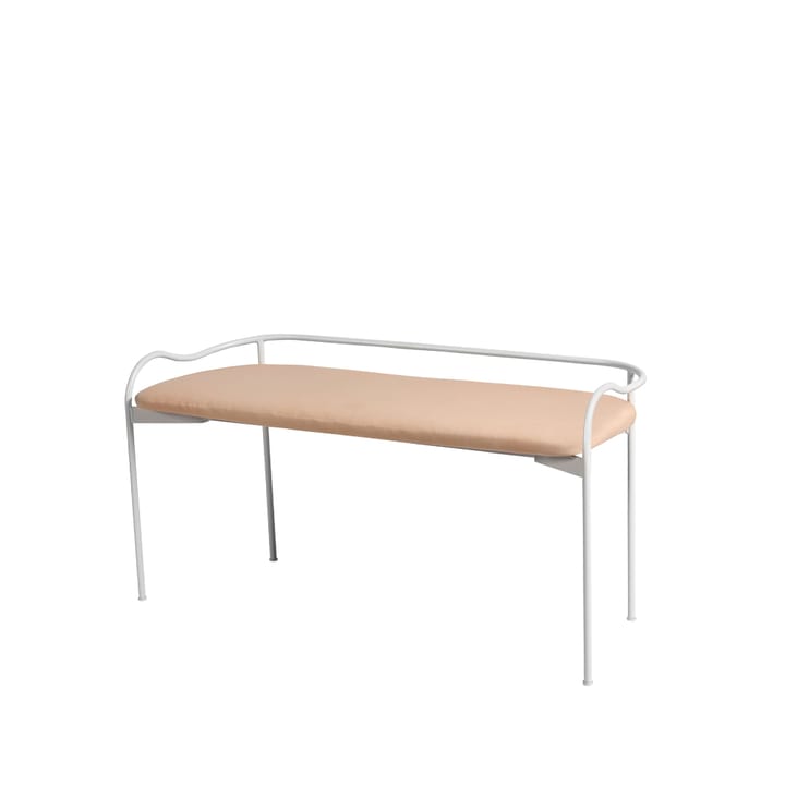 Bubble benk - hvitt, brunt skinn - SMD Design