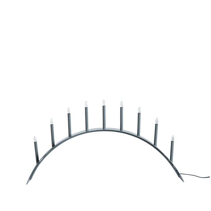 Spica Bow 9 adventslysestake - grå, LED - SMD Design
