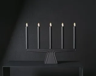 Stella 5 adventslysestake 41 cm, Svart SMD Design