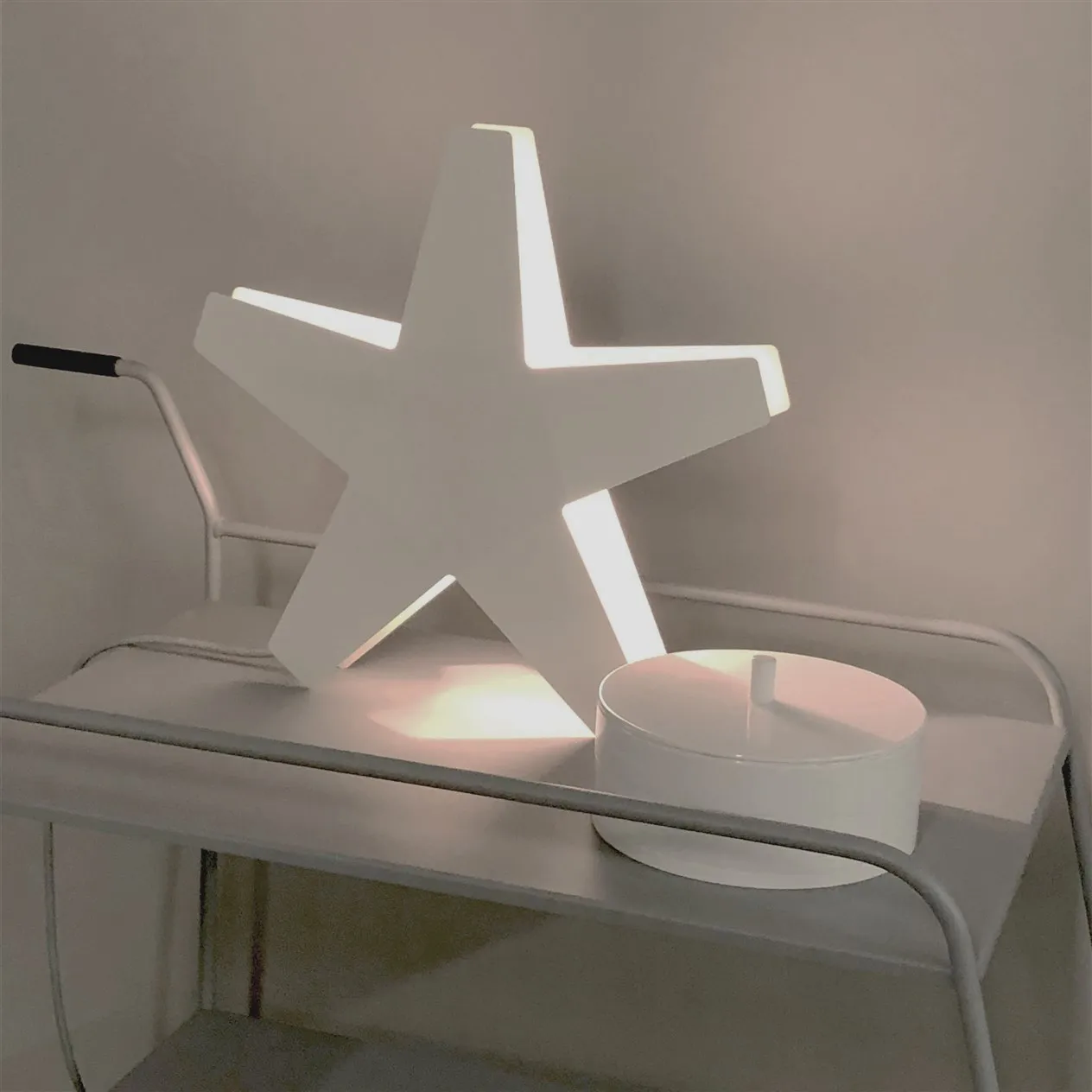 Stella 7 adventslysestake 60 cm, Rå aluminium SMD Design