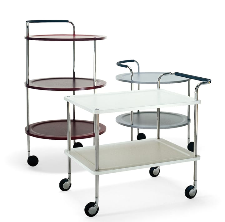 Trolley Round basic serveringsvogn, hvit, kromstativ SMD Design