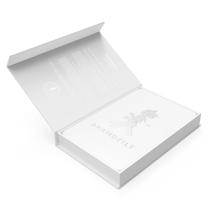 Solstickan brannteppe 16 x 2,7 x 25 cm, Hvit høyblank Solstickan Design