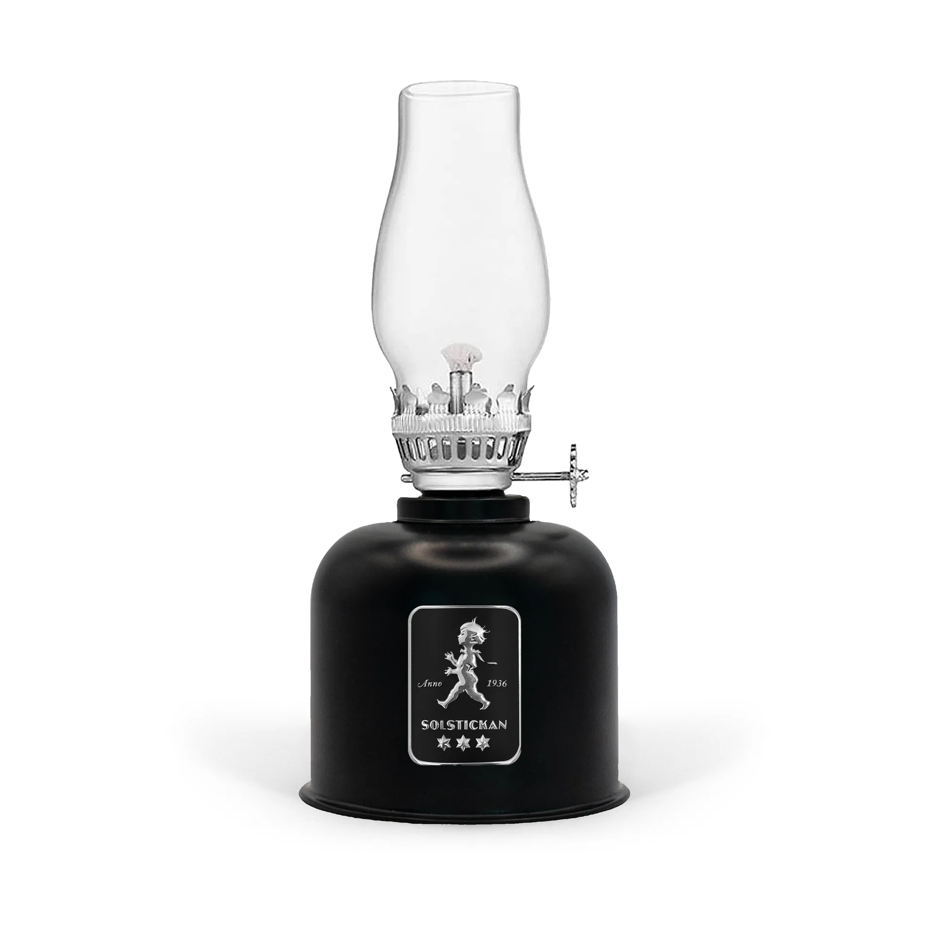 Solstickan fotogenlampe, Svart Solstickan Design