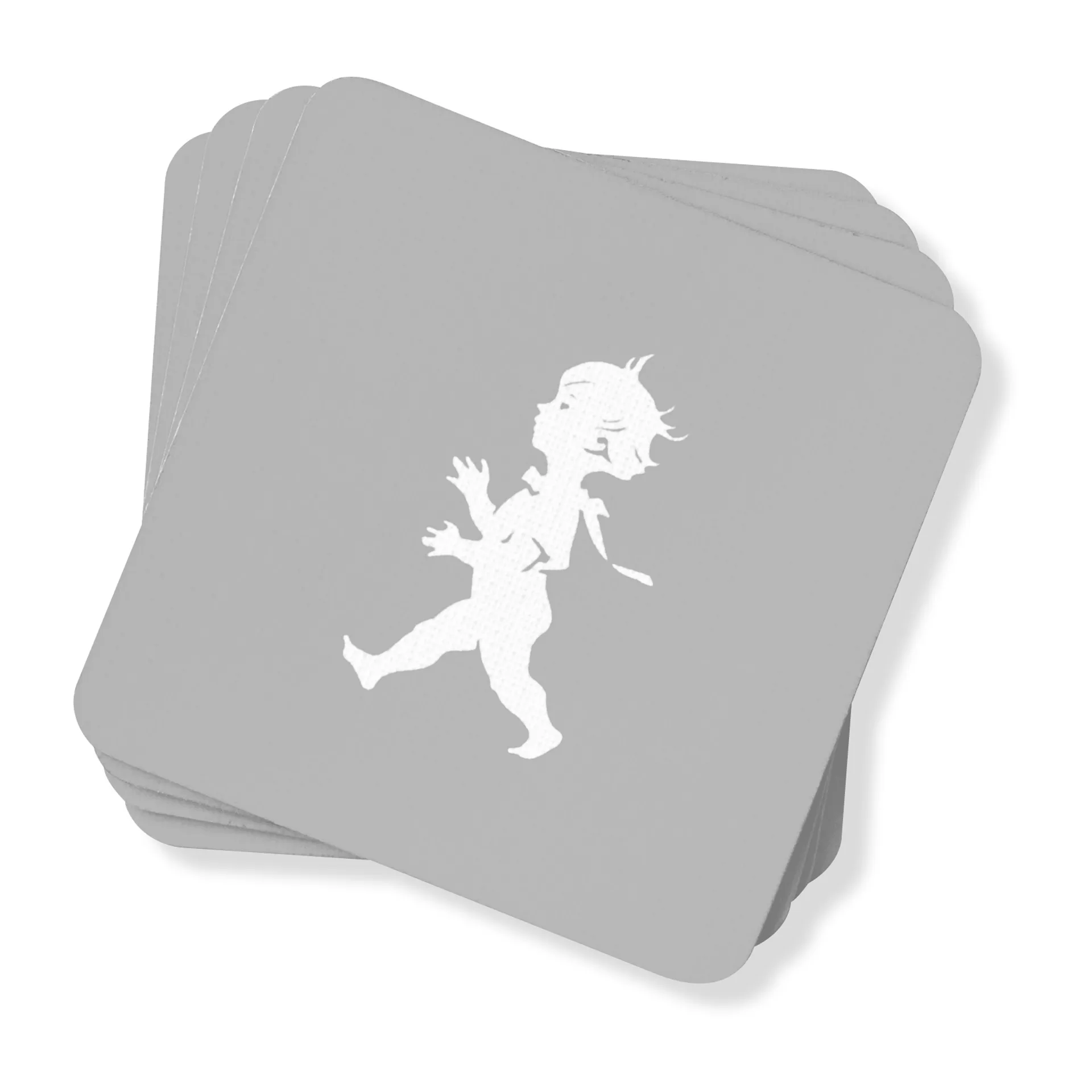 Solstickan glassunderlag 10 x 10 cm 4 pakning, Grå Solstickan Design