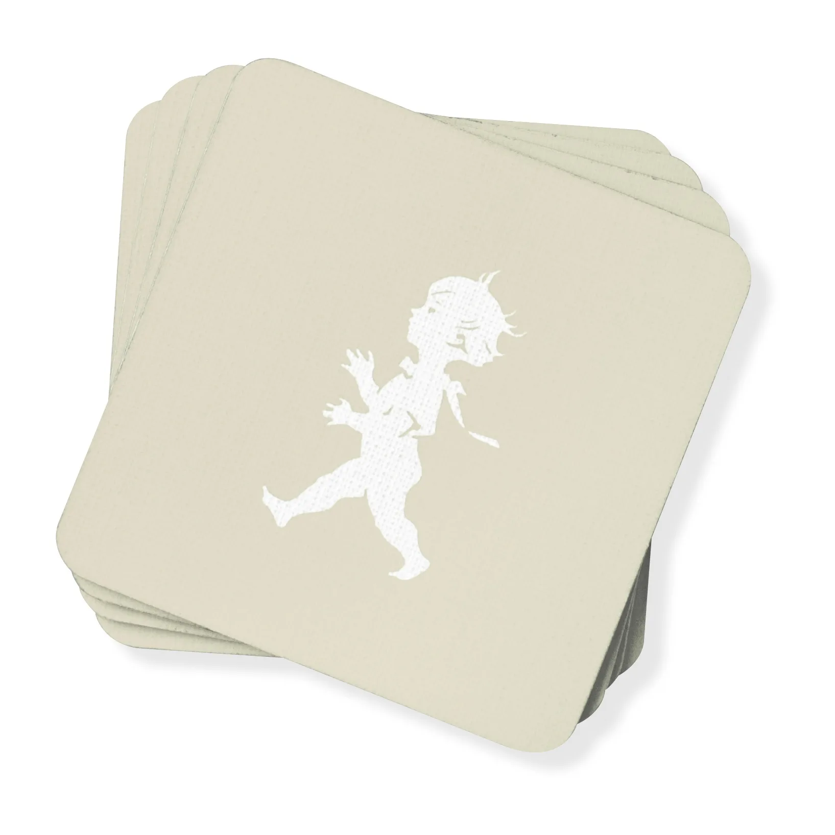 Solstickan glassunderlag 10 x 10 cm 4 pakning, Sand Solstickan Design