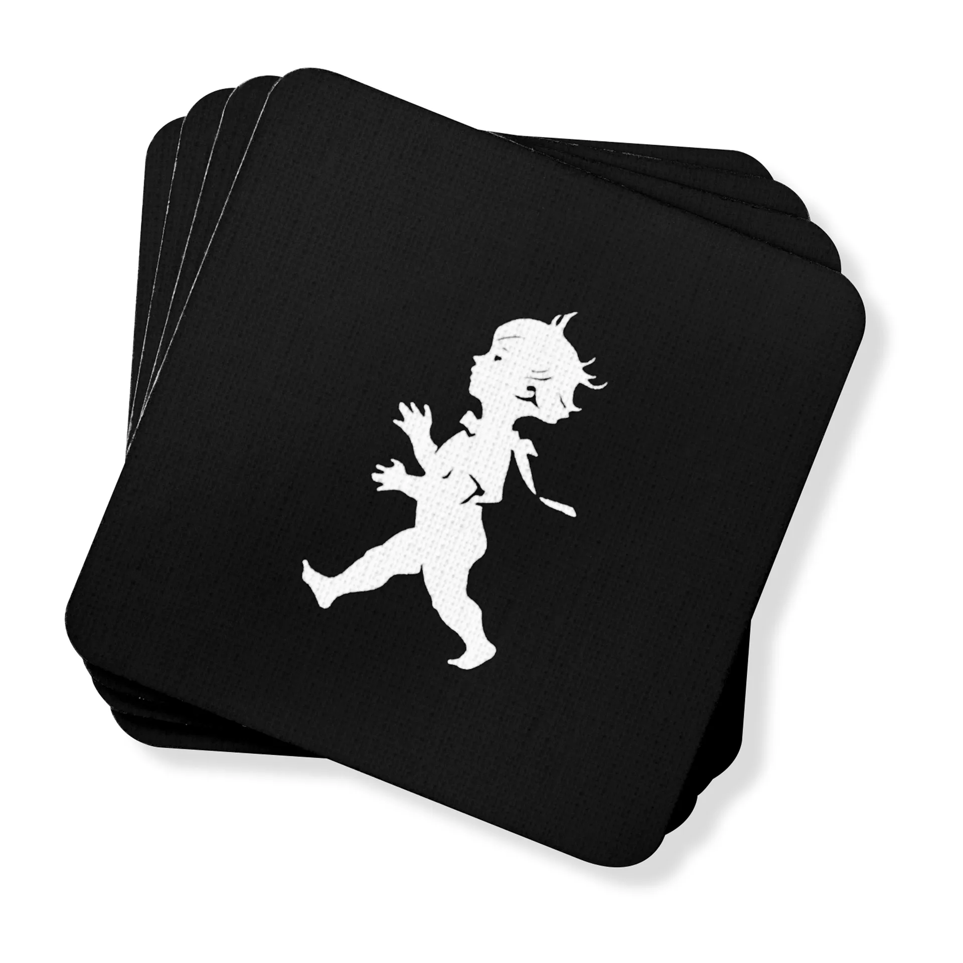 Solstickan glassunderlag 10 x 10 cm 4 pakning, Svart Solstickan Design