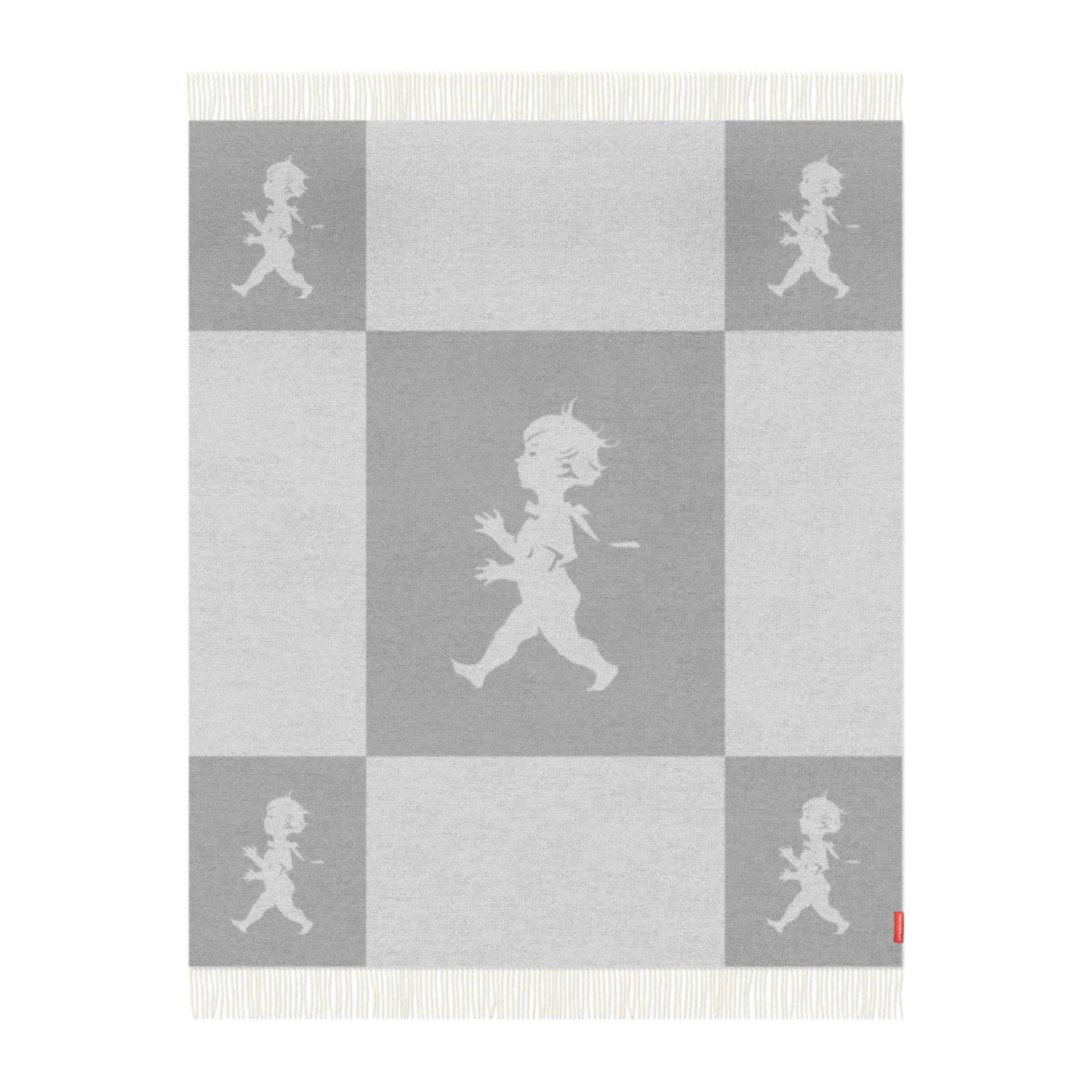 Solstickan pledd merinoull 130 x 170 cm, Lysegrå Solstickan Design