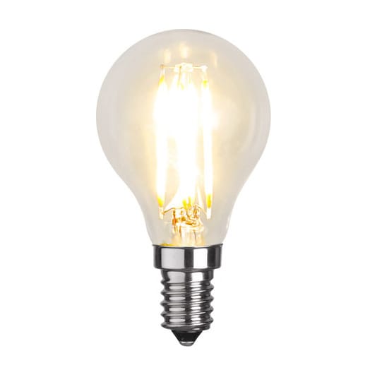 Dimbar E14 LED lyspære filament clear - 4,5 cm, 2700K - Star Trading