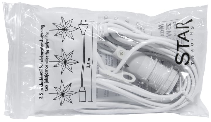 Ledning E14 3,5m, Hvit Star Trading