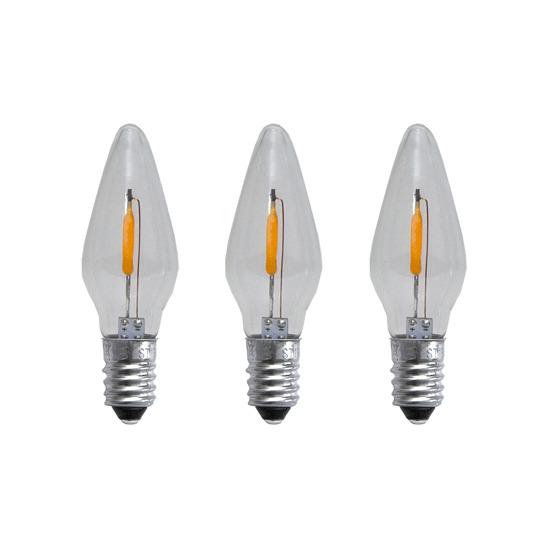 Reservelampe E10 LED filament soft glow 3-pakning, 0,5W 1900K ikke dimbar Star Trading