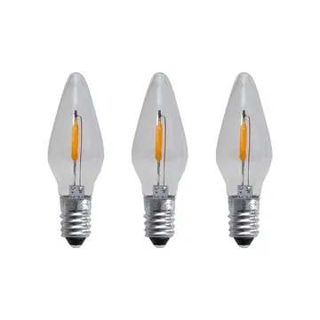 Reservelampe E10 LED filament soft glow 3-pakning - 0,5W 1900K ikke dimbar - Star Trading