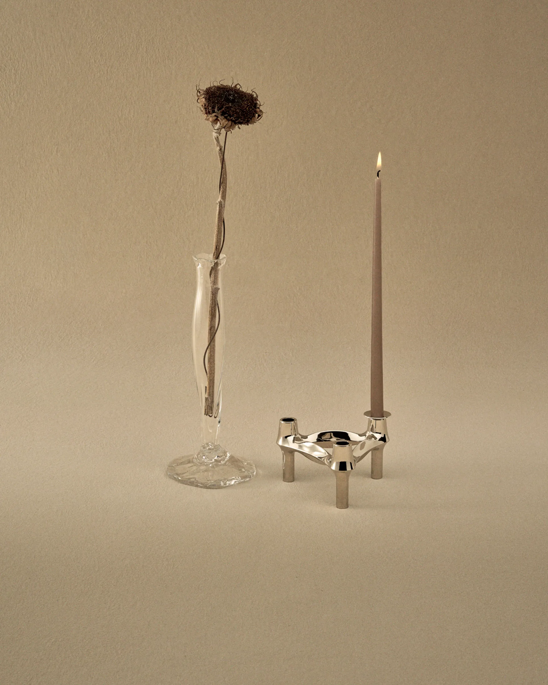 STOFF Nagel antikklys by ester & erik 6-pack, Soft brown STOFF Nagel