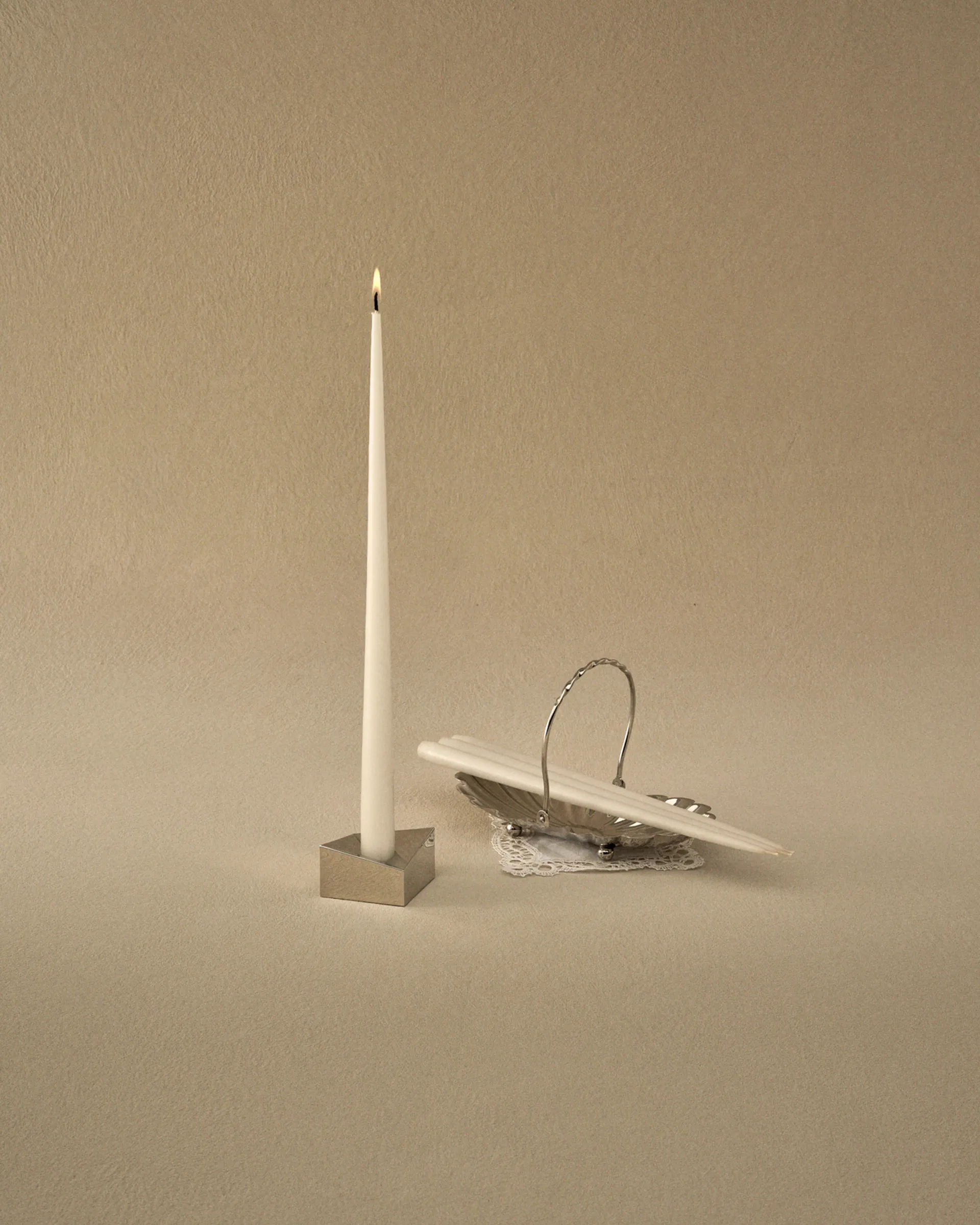 STOFF Nagel antikklys by ester & erik large 4-pk, Off-white STOFF Nagel