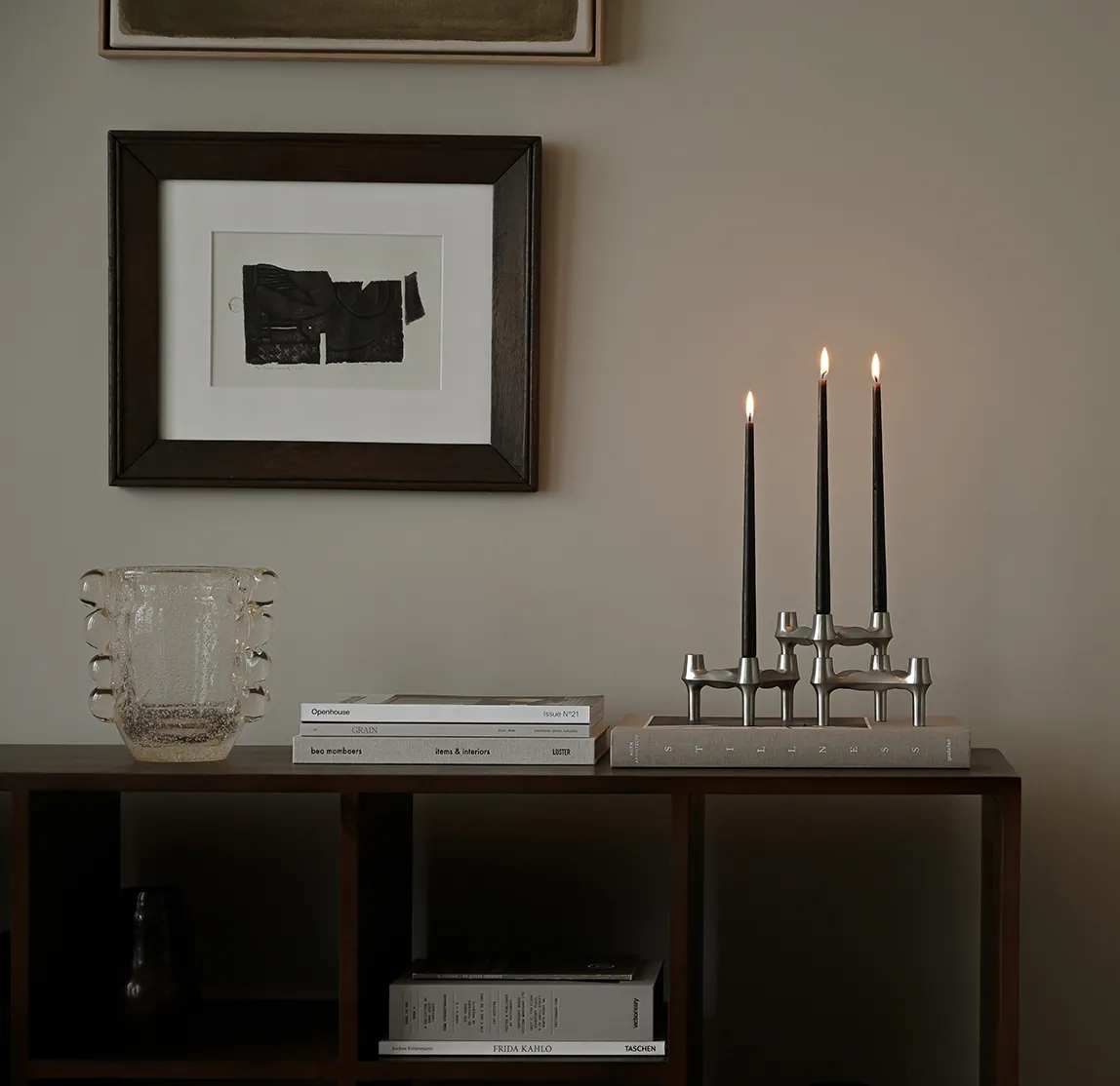 STOFF Nagel BMF lysestake 3-pakning, Børstet krom STOFF Nagel