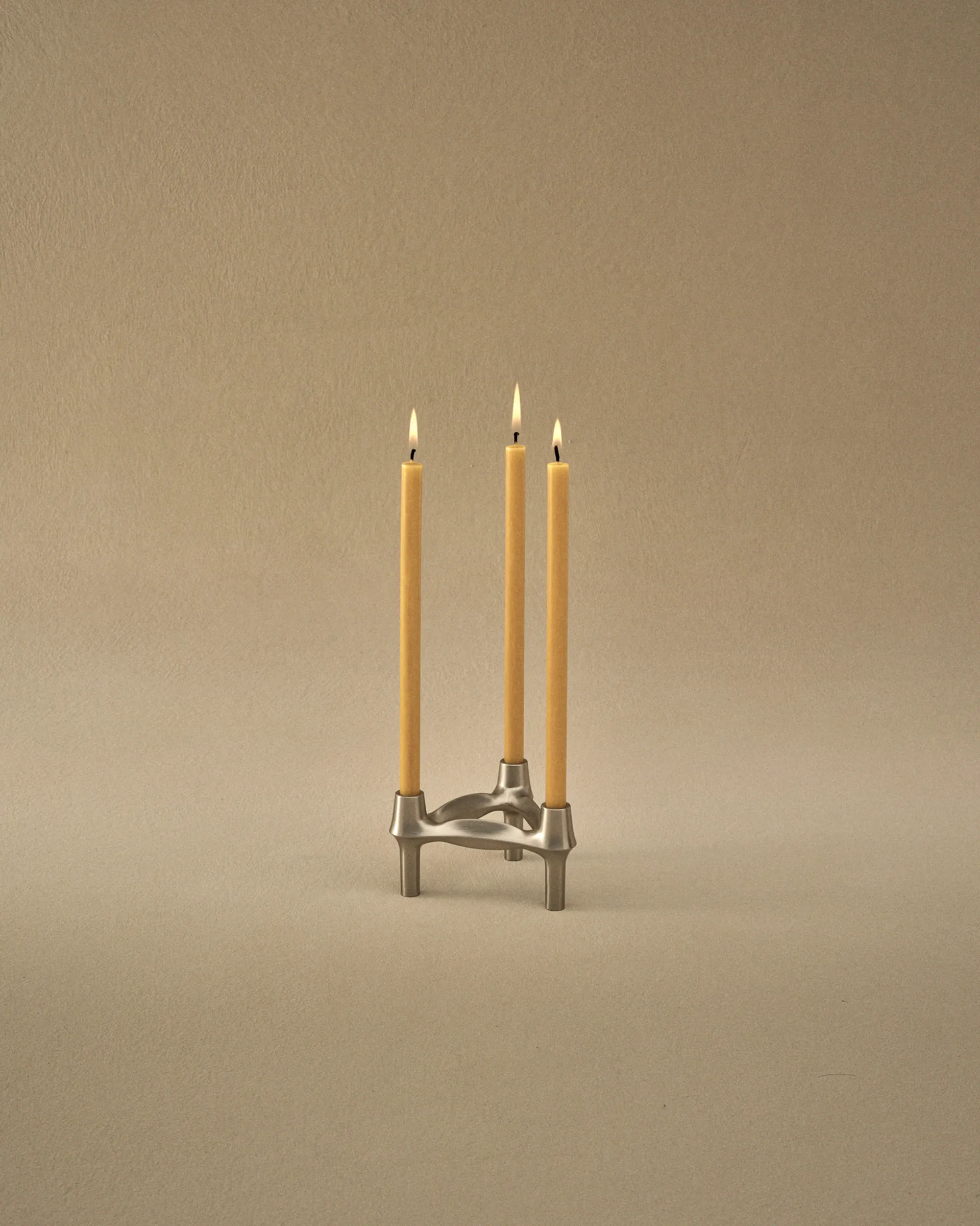 STOFF Nagel BMF lysestake, Børstet krom STOFF Nagel