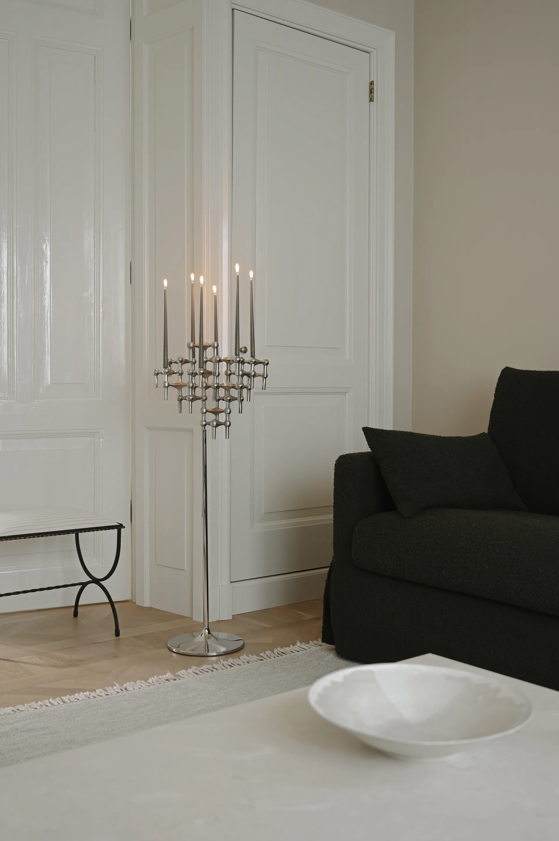 STOFF Nagel gulvstativ 70 cm, Chrome STOFF Nagel