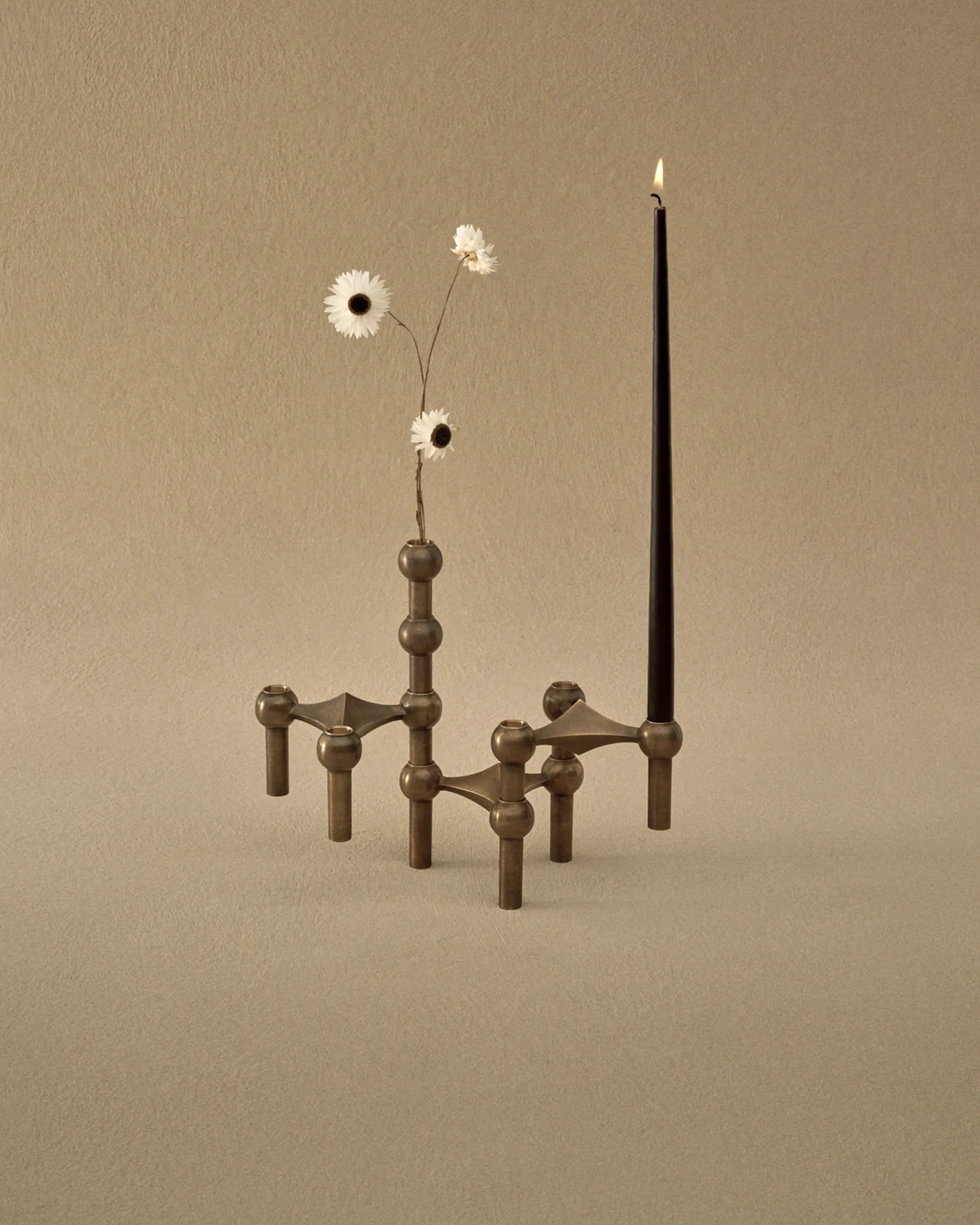 STOFF Nagel lysestake 3-pakning, Bronzed brass STOFF Nagel