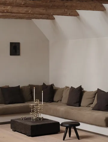 STOFF Nagel lysestake 3-pakning - Børstet messing - STOFF Nagel