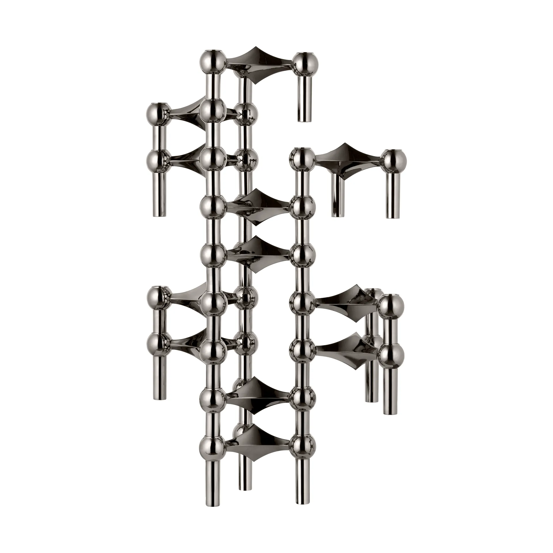 STOFF Nagel lysestake 3-pakning, Svart krom STOFF Nagel