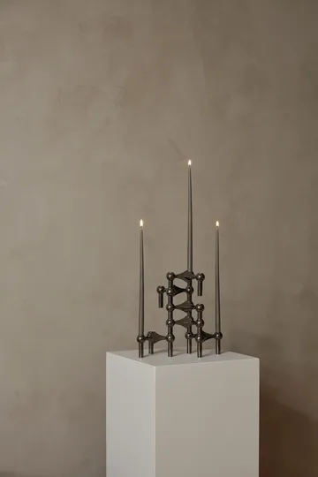 STOFF Nagel lysestake 3-pakning - Svart krom - STOFF Nagel