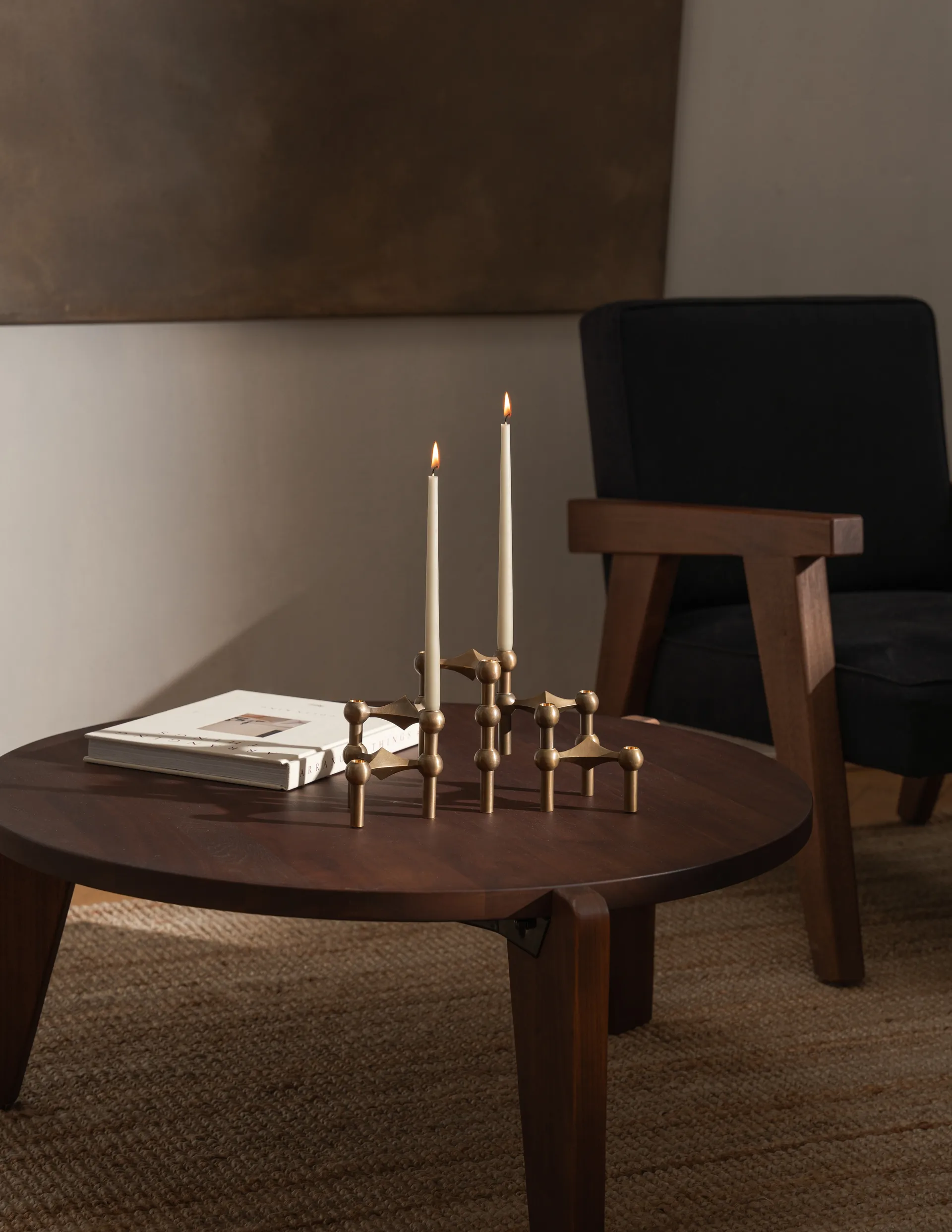 STOFF Nagel lysestake, Bronzed brass STOFF Nagel