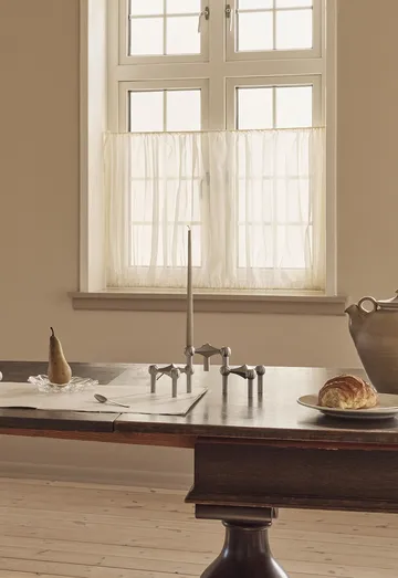 STOFF Nagel lysestake - Børstet krom - STOFF Nagel