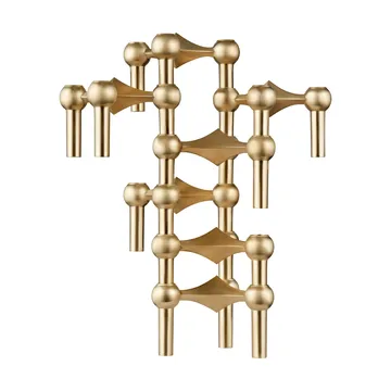 STOFF Nagel lysestake - Børstet messing - STOFF Nagel