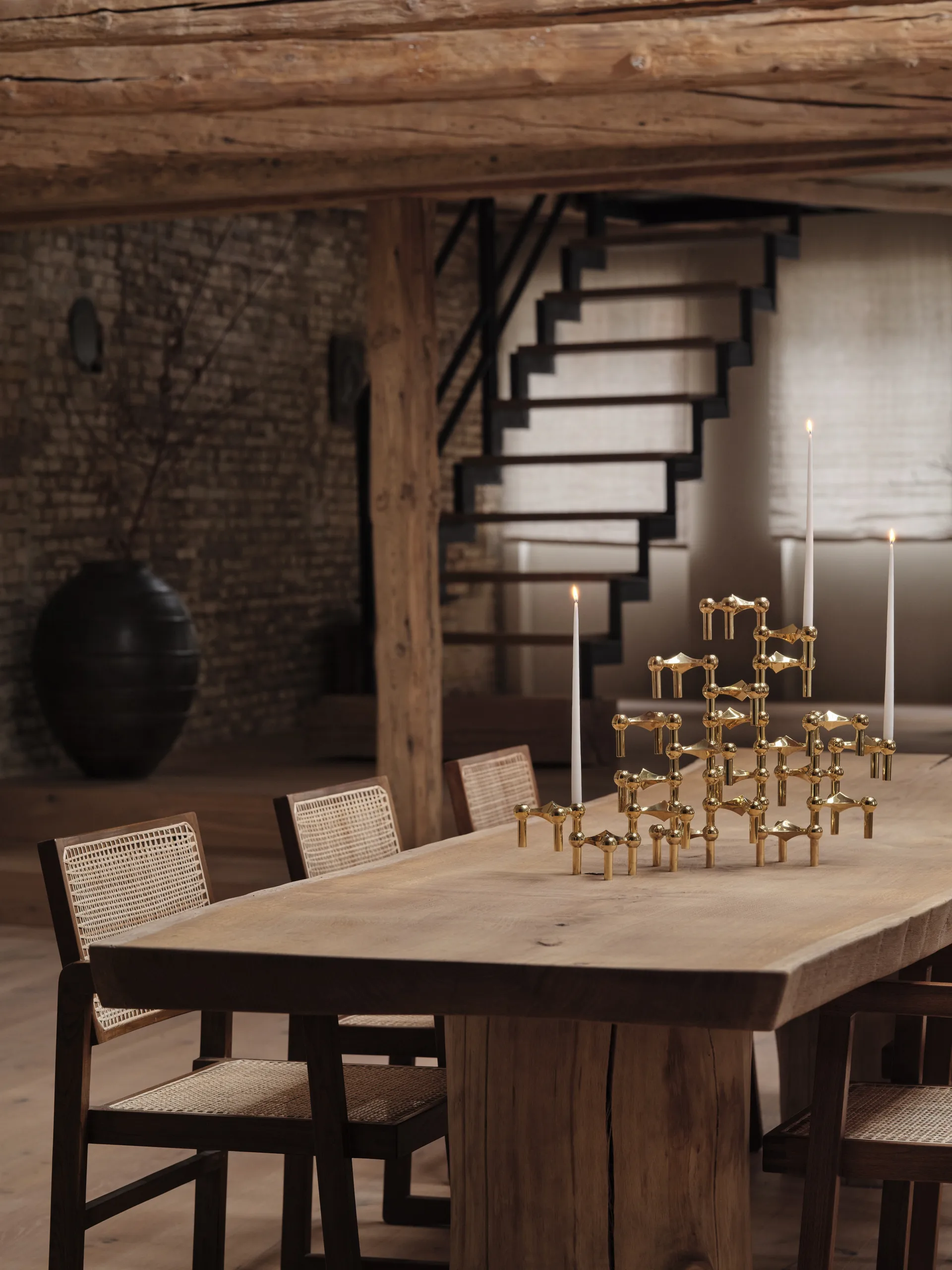 STOFF Nagel lysestake, messing STOFF Nagel