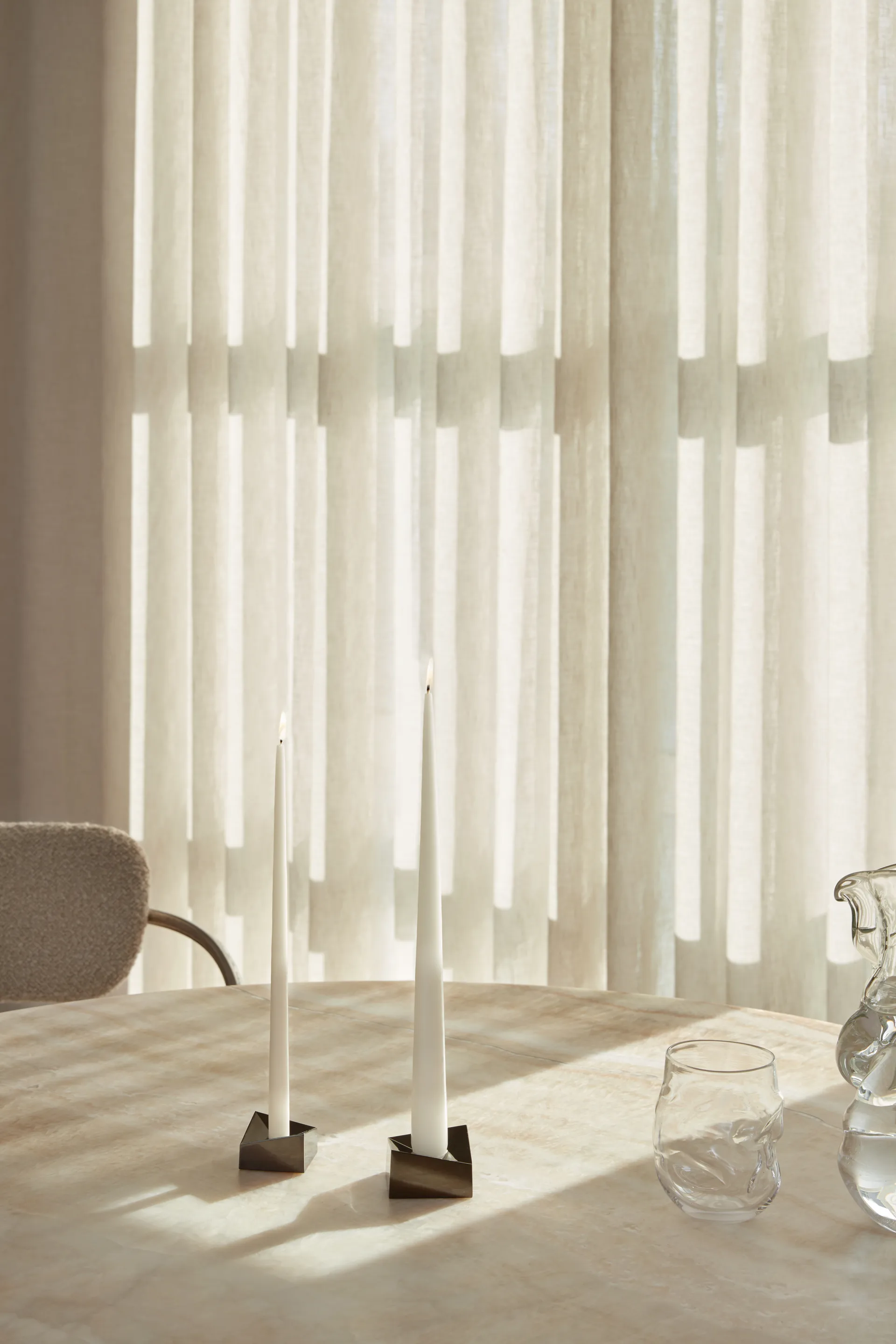 STOFF Nagel reflect lysestake small 2,7 cm, Sort krom STOFF Nagel