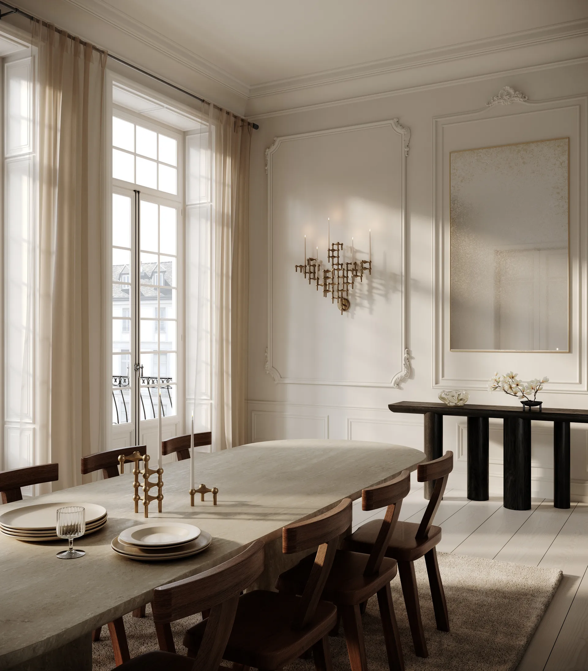 STOFF Nagel vegglysestake, Bronzed messing STOFF Nagel