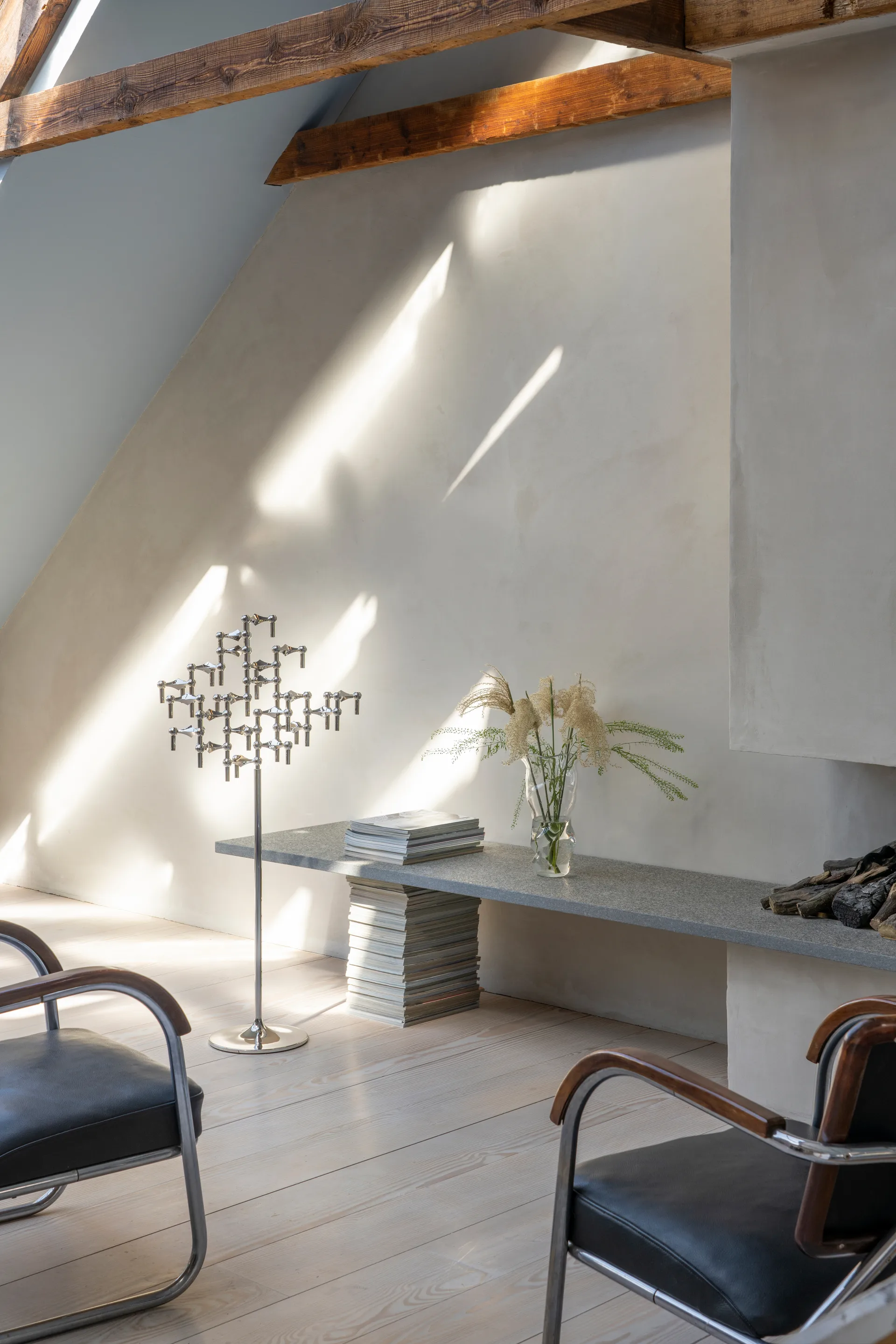 STOFF Nagel gulvstativ 70 cm, Chrome STOFF