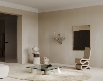 STOFF Nagel lysestake 2 deler - Krom - STOFF