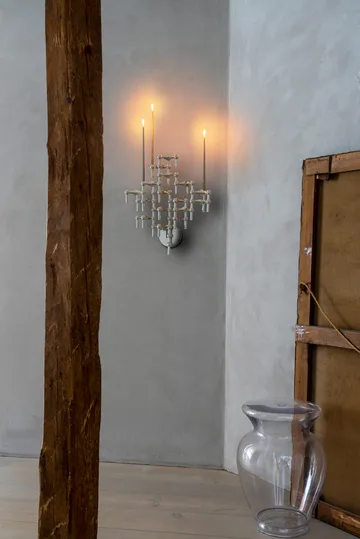 STOFF Nagel lysestake 2 deler - Krom - STOFF