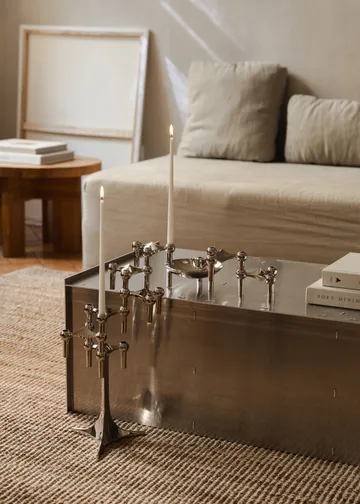 STOFF Nagel lysestake 3-pakning - krom - STOFF