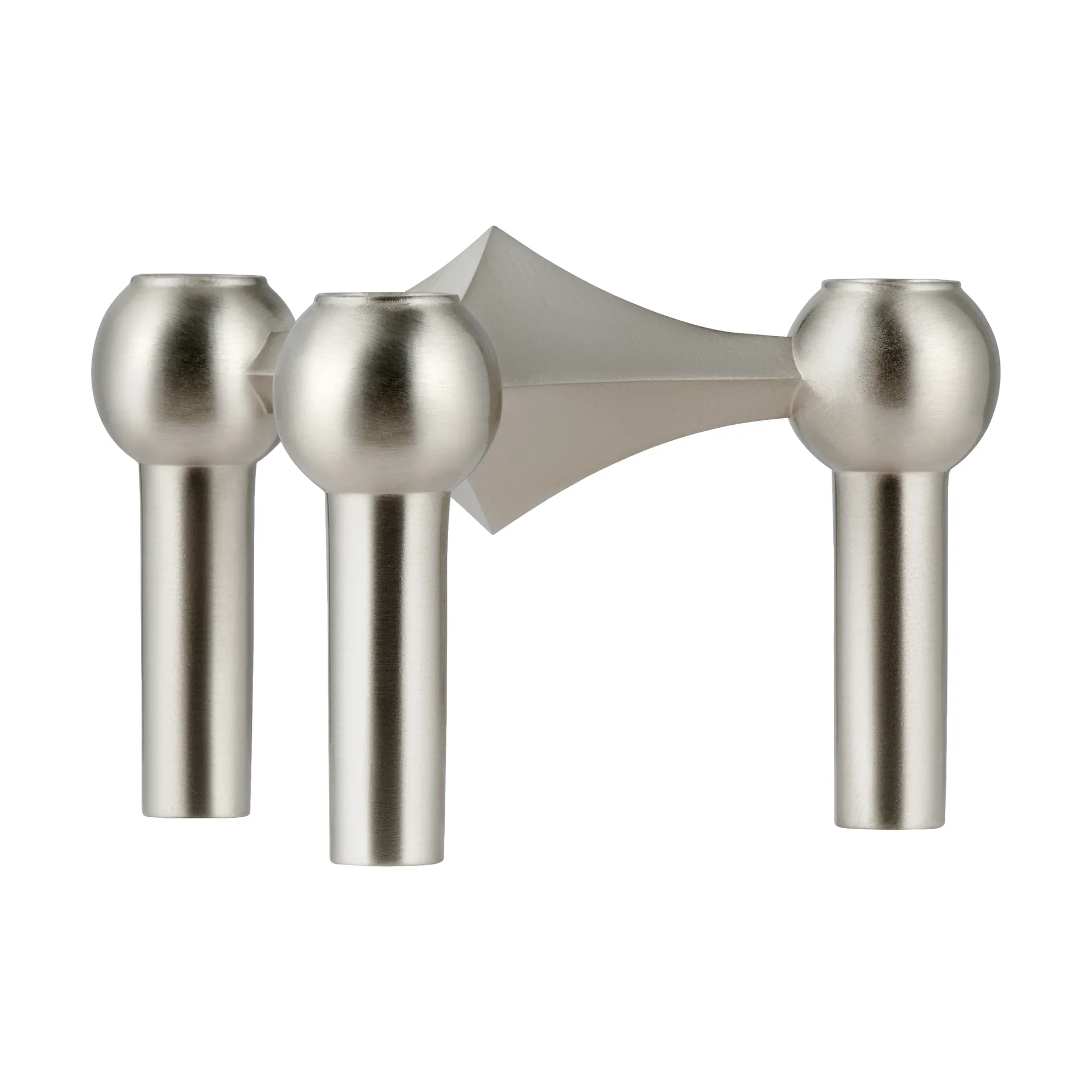 STOFF Nagel lysestake, Børstet krom STOFF