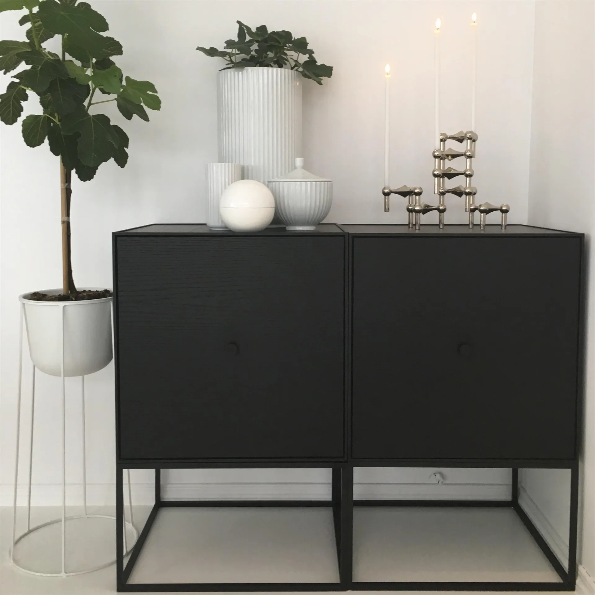 STOFF Nagel lysestake, krom STOFF