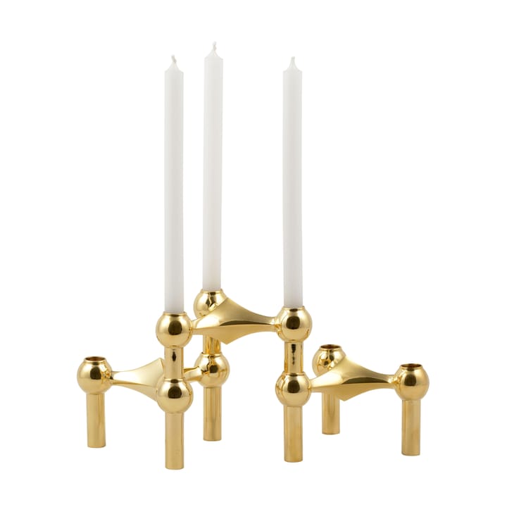 STOFF Nagel lysestake, messing STOFF