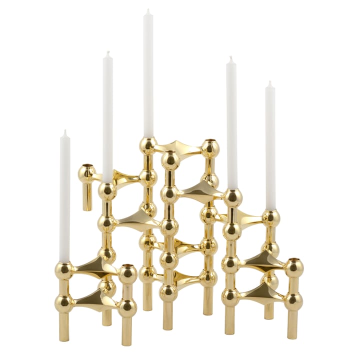 STOFF Nagel lysestake, messing STOFF